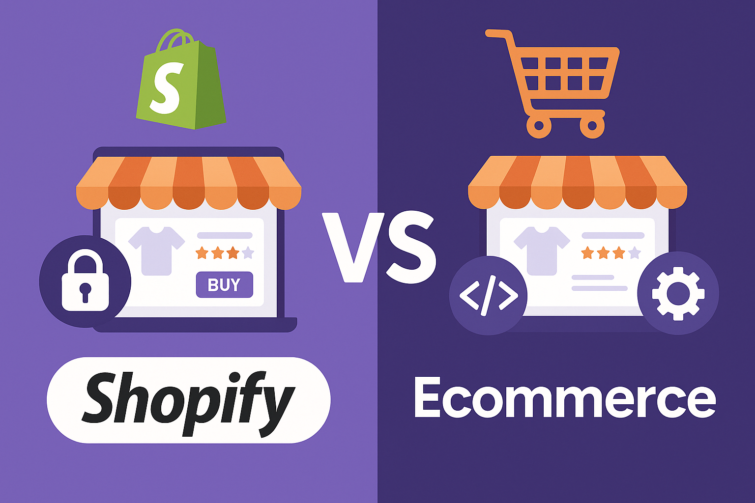 Sự khác biệt giữa Shopify và Ecommerce về các tính năng
